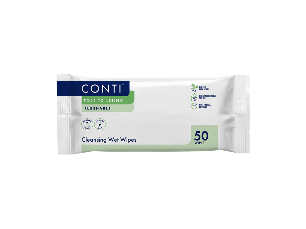 Conti Post Toileting Stora våtservetter Doftfria 50 våtservetter