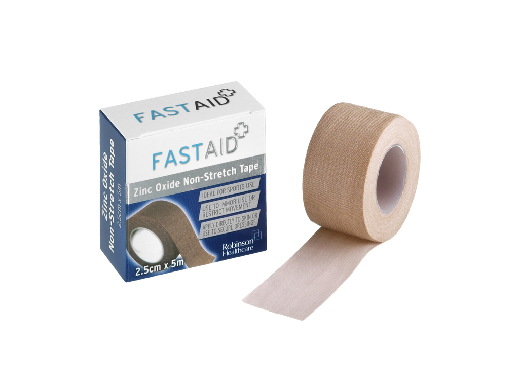 Fast Aid zinkoxid, icke-stretch-tejp 2,5 cm x 5 m