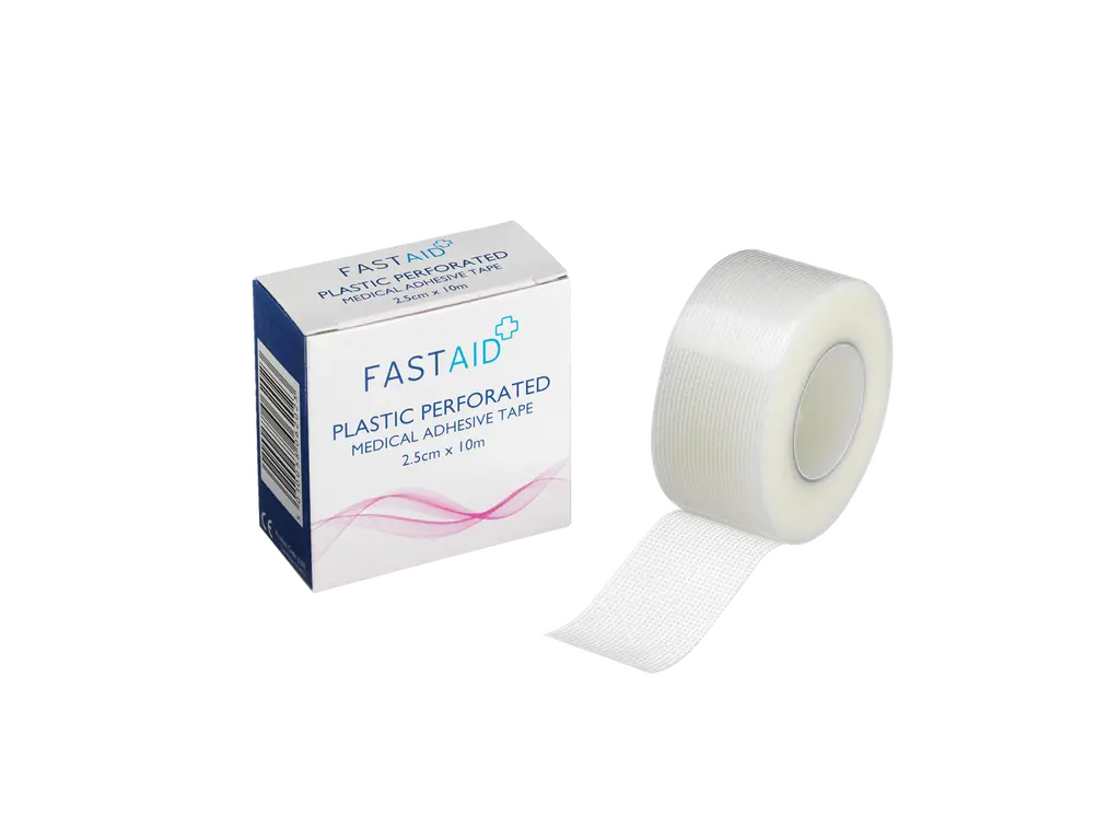 2,5 cm x 10 m Snabbhjälp perforerad plasttejp