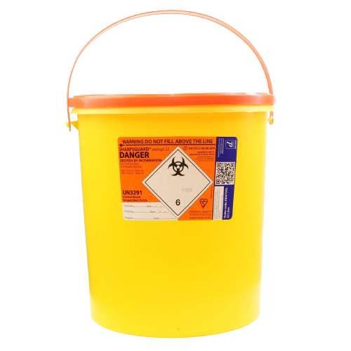 22 Liters Sharpsguard Orange Sharps Bin