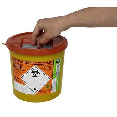 2,5 liters Eco Orange Sharps Bin