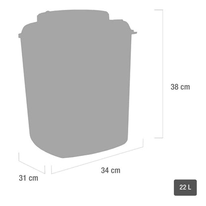 22 Liters Teqler Gul Skärande Avfall Behållare