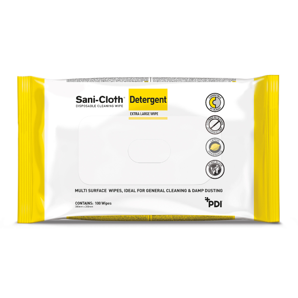 Sani-Cloth Detergent Wipes Paket med 100 st