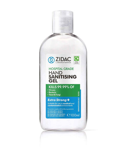 100 ml Zidac Hospital Grade Hand Sanitizing Gel